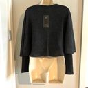 ZARA NWT  poncho style charcoal gray sweater. Sz S Photo 2