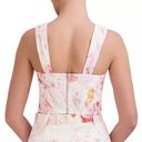 BCBGMAXAZRIA NWT  Women's Woven Printed Floral Sleeveless Crop Top Size Large Photo 2