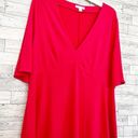 New York & Co. ON SALE! Bright Pink V Neck Short Sleeve Blouse, XL Photo 5