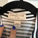 Coldwater Creek Black and White Striped Blouse Photo 2