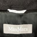 Max Mara  Women’s Virgin Wool Gray Oversized Collar Double-Breasted Pea Coat Photo 7