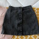 Free People Black Jean Skirt  Photo 0