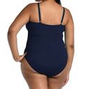 La Blanca  Plus Ruched One Piece Swimsuit Size 16W New With Tags Indigo Photo 1