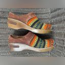 Born Kimmy Women's‎ Size 6 Wool Southwestern Clogs Mules Shoes Brown Multicolor Photo 9