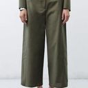 ZARA  Poplin Culottes Pants in Mid Khaki Photo 0