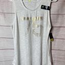 Xersion  Women's White Sleeveless with Gold Details Athletic Workout Tank Sz M Photo 0