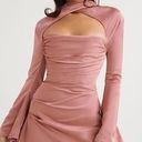 House Of CB  Toira Satin Corset Rose Pink Flare Mini Dress NWOT size XS Photo 0