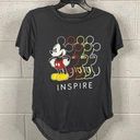 Disney  Juniors Size M Mickey Mouse Inspire Graphic Tee Shirt TShirt Casual Gray Photo 0