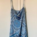 Forever 21 blue paisley print silky dress size M. Photo 6