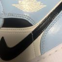 Air Jordans 1 Mid GS Ice Blue / Black / Sail Photo 11