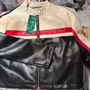 SheIn Color Block Moto Leather Jacket Photo 5