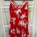 Socialite Red Floral Dress Photo 6
