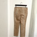 J. McLaughlin  Womens Jeans Cream Tan Lexi Leopard Tapered Leg Size 10 Photo 1