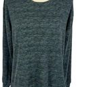 Natori Heathered Gray Jersey Lounge Pullover Sweatshirt Top Crew Luxury Soft Med Photo 0