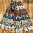 Wevez SILK BLEND Hippie Tiered Patchwork Maxi Long Vintage Skirt ONE SIZE Size L Photo 0