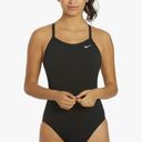 Nike  Swimsuit Womens 6 Black HydraStrong Solid Racer Back One Piece Photo 0