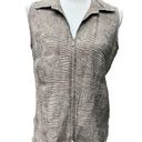 Christopher & Banks  Textured Neutral Silky Zip Up‎ Vest Size M Photo 0