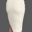 Helmut Lang  Asymmetrical Draped off White skirt Photo 5