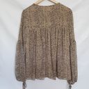 H by Halston  Womens Top Size Medium Animal Print Button Down Cheetah Long Sleeve Photo 5