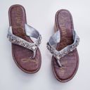 Sam Edelman  Silver Rhinestone Cork Wedge Sandal Photo 2