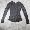 Lululemon 5 Mile Long Sleeve Heathered Black Top Women's Size 4 (?) Photo 3