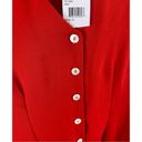 Nordstrom Fraiche By J  NWT Red Short Sleeve Button Up Lightweight Romper Size S Photo 2