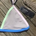 Tavik swim Gray Colorful Tavik Sand Colorblock Jett Triangle Bikini Top Photo 2