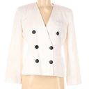 Oleg Cassini  vintage white ivory double breasted blazer jacket size 6 Photo 0