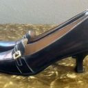 Liz Claiborne Axcess  Black Leather Heels Sz 7 Photo 0