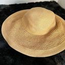 J.Crew  Wide Brim Sun Hat Womens One Size Light Toast Packable Floppy Beach Wear Photo 0