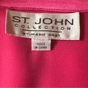 St. John  Hot Pink Sleeveless Button Down Blouse Photo 2