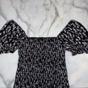 Trixxi 3/$30 Black and White Bodycon Ruched Puff Sleeve Mini Dress Photo 1