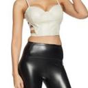 Haute Monde  Faux Leather Crop Top Size M Photo 5