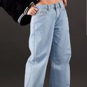 Oversized Baggy Trendy Light Blue Wash Low Rise Wide Leg Jeans PLT Size 8 Photo 5