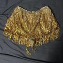 Gold Sequin Shorts Size M Photo 1