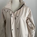 L.L.Bean  Full Length Long Hooded Khaki Trench Raincoat Size S Photo 5