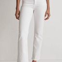 Madewell NWT  Kick Out Crop Jeans Pure White Photo 0