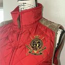 Polo  Ralph Lauren Red Quilted Equestrian Vest Photo 4