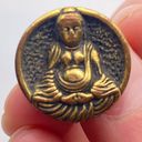 Vintage Buddha Earrings Screwback Buddhism Fat Buddha screw back clip on gold Photo 5