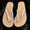 Sanuk  white rhinestone, flip-flop shoes, size 5 Photo 0