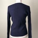 Elodie  | Ribbed Faux Wrap V-Neck Sweater Sz S Photo 5