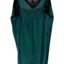 Natori Josie  Lingerie Satin Green Lace Trim Chemise Slip Size XL Photo 3