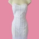 Pretty Little Thing Shape White Bandeau Mesh Insert Dress Photo 5