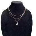 BKE Boutique by  Tiered Cowboy Boot Necklace in Silver NWT Photo 0