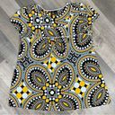 New Directions Mandala Print Shirt Yellow Black Gray XL Yellow Photo 8