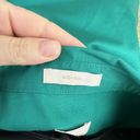 Chico's Chico’s Non-Iron Shirt Green Long Sleeve Button Up Cotton Size 1 Medium Photo 3