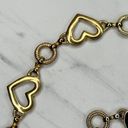 Vintage Heart Toggle Gold Tone Metal Chain Link Belt OS One Size Photo 9