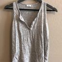 Vince 𝅺 SPLIT NECK RACER BACK LINEN TANK TOP Photo 4