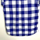 Rails  Cap Sleeve Blue White Check Button Shirt Size XS Photo 8