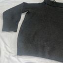 Tahari NWT  XL Gray Cowl Neck Turtle Sweater Photo 2